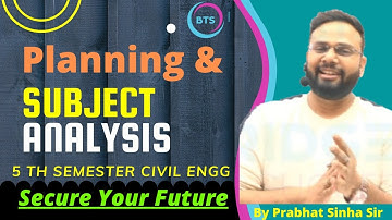 5th Sem (SBTE) | Planning & Subject Analysis | Secure Your Future | Bridge To Success For Civil Engg
