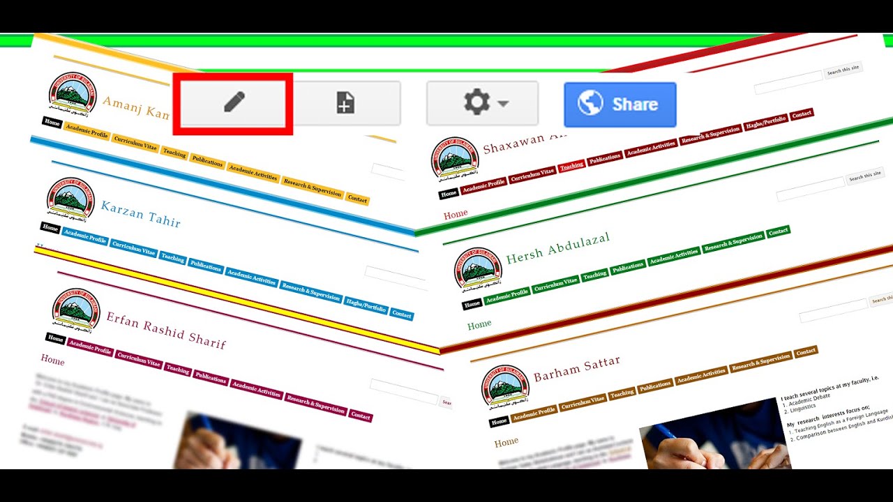 Google sites - teacher profile  guide