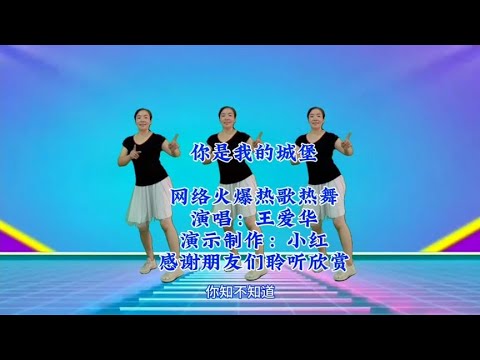 中国歌谣  网红热歌热舞《你是我的城堡》动感时尚好看易学【龙门小红广场舞】