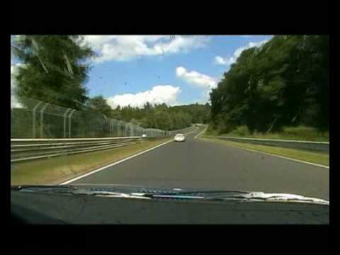 One hot lap in Nurburgring by a BMW M3 following a...