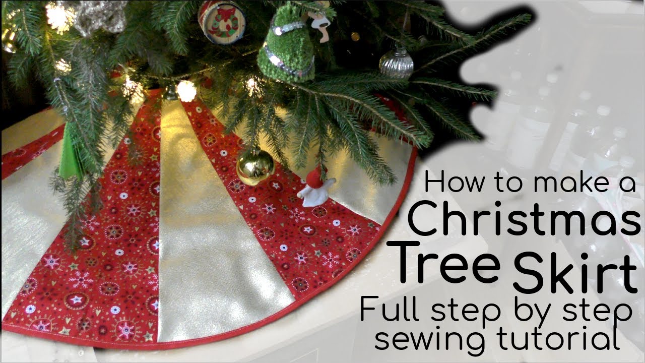 How to make a Christmas Tree Skirt - YouTube