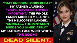 ＂THAT UNIFORM LOOKS CHEAP,＂ MY FATHER LAUGHED—10 MINUTES LATER A NAVY HELICOPTER LANDED FOR ME