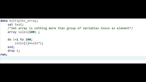 Creating variables with multiples of one from a single variable using SAS Array
