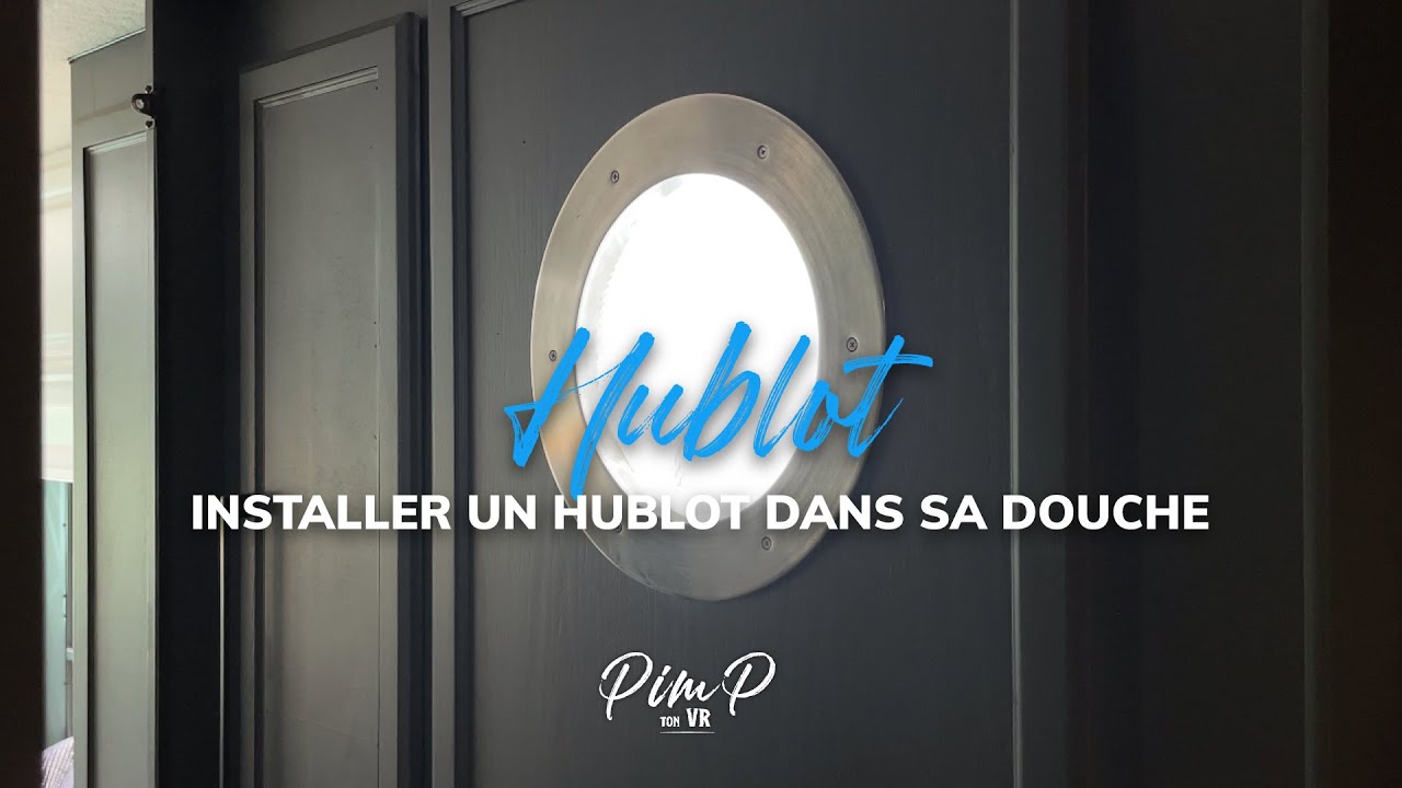 Insérer un hublot dans la porte de la douche d'un VR ou une roulotte