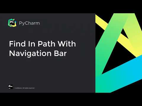 How to use the find in path dialog in PyCharm