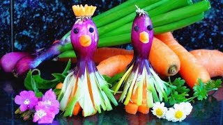 How to Make Super Cute Vegetable Art | Sweet Couple Cartoons from Vegetables | Food Decoration screenshot 4