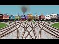 All🍷Fake Trains Crossing Crazy Curved Tracks | Train Gameplay | Train Simulator Classic 