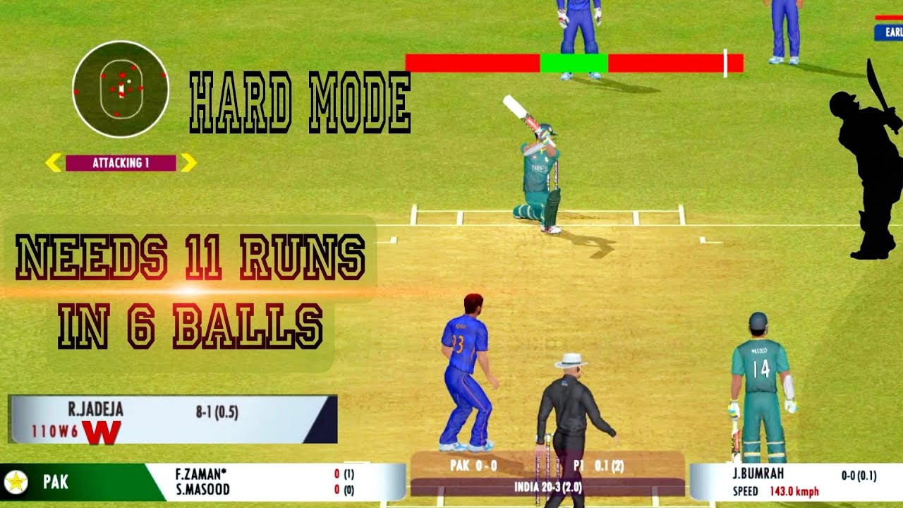 NEEDS 11 RUNS IN 6 BALLS || IND VS PAK || RC22 || LAST OVER THRILLER ...