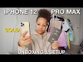 IPHONE 12 PRO MAX [GOLD] UNBOXING & SETUP | 11 PRO MAX COMPARISON