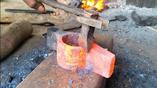 Blacksmith | how to make pipe wrench | in a new way .