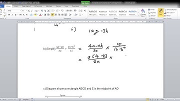Form 2  Chapter 2 Factorisation and Algebraic Fractions Q1
