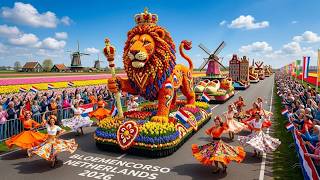🌸 Bloemencorso Netherlands 2026 | Dutch Flower Parade | Stunning Tulip Floats & Street Festival 🇳🇱