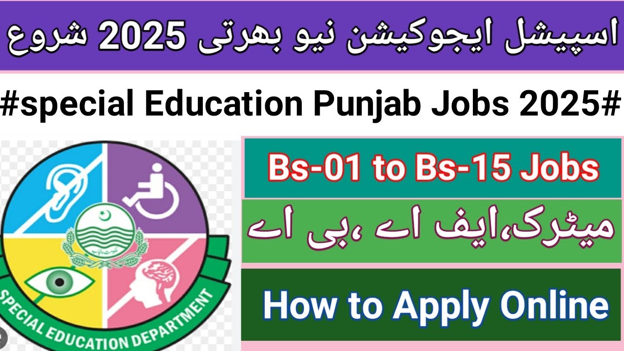 Special Education Jobs 2025 | Special Education Punjab Jobs 2025