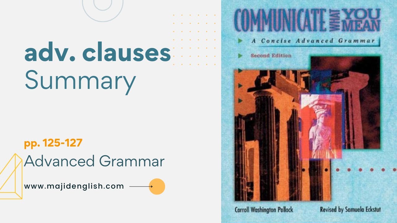 23. Adverb Clauses Summary & Exercises--Communicate What You Mean, pp. 125-127