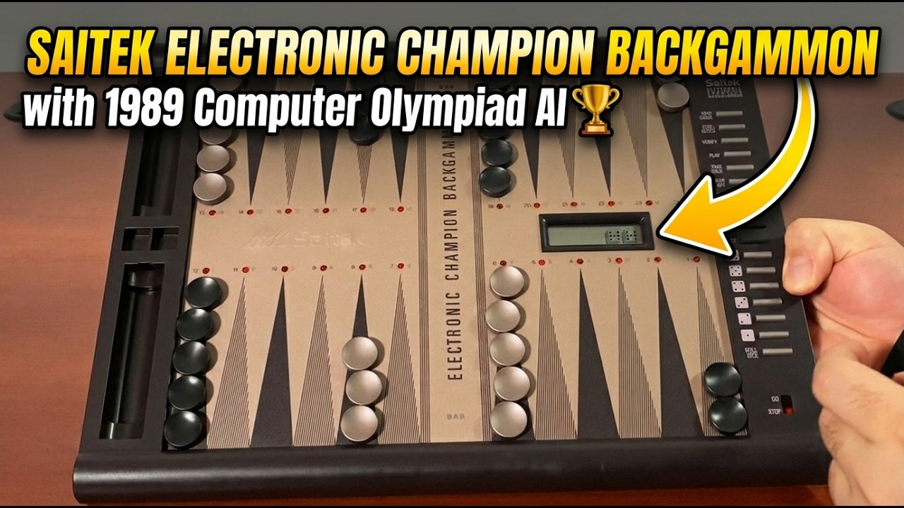 Saitek Electronic Champion Backgammon Computer with 1989 Computer Olympiad AI 🎲 Gadgetify