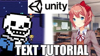 How To Make An Undertale / Doki Doki Literature Club Dialogue System In Unity