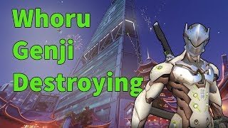 Whoru Korean Genji Destroying - Grand Master Genji Gameplay Overwatch