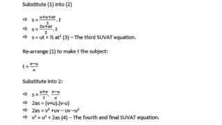 A Level Maths: AQA: Mechanics: 1 Dimentional SUVAT Equations
