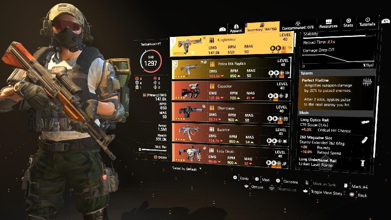 TU15.1 Division 2 new KINGBREAKER Build season 9 assault Rifle