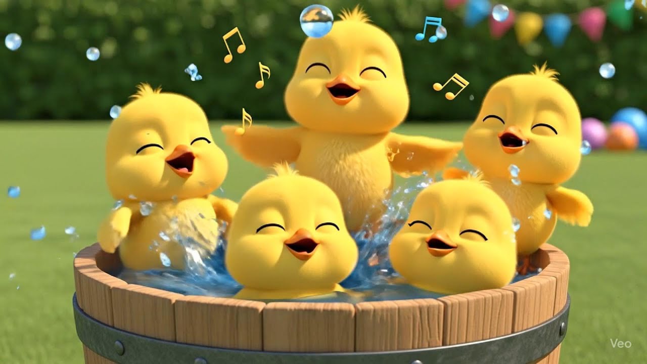 🐶🐥🐶ワンちゃんとヒヨコ+ヒヨコのおふろ🐥🐶🐥🎵アニメソング | 子供ソング | 8K |