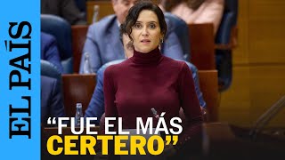 AYUSO defiende al ALCALDE del PP que justificó el CRIMEN MACHISTA de ALPEDRETE | EL PAÍS