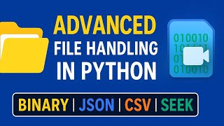 Advanced File Handling in Python | Binary, JSON, CSV, Seek & Real-Time Examples
