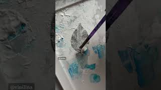 Underwater leaves painting / Leaf painting / Leaf imperfections / Seascape painting