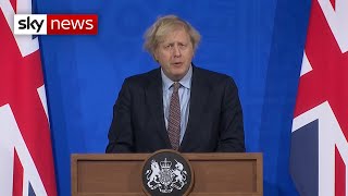 Watch live: Prime Minister Boris Johnson holds a Downing St briefing as lockdown restrictions ease
