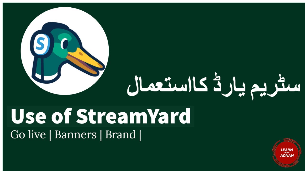 Use of StreamYard (part 2) | Go live | use of banners, Brand, comments ...