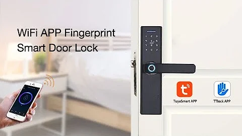 Smart Home Tuya WiFi Remote Keyless Fingerprint Biometric Intelligent Door Lock