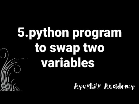 Python program to swap two variables