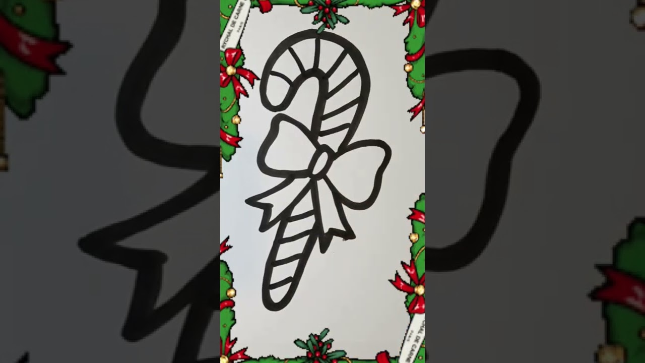 Christmas candy drawing/coloring page