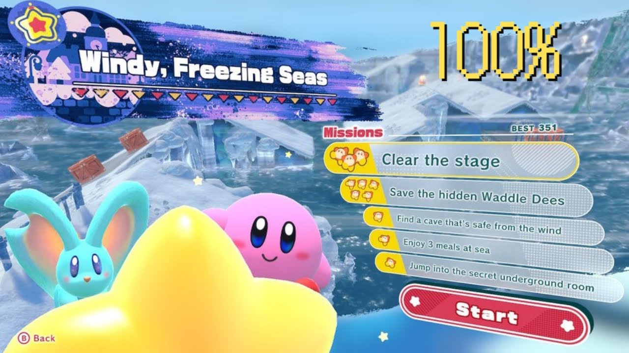 KIRBY COMPLETE GUIDE WINDY FREEZING SEAS!!!