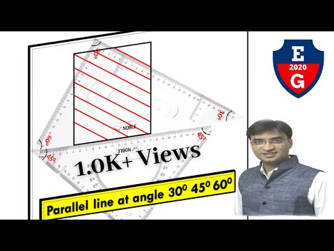 How to draw parallel lines| Use of set-square| Engineering Drawing