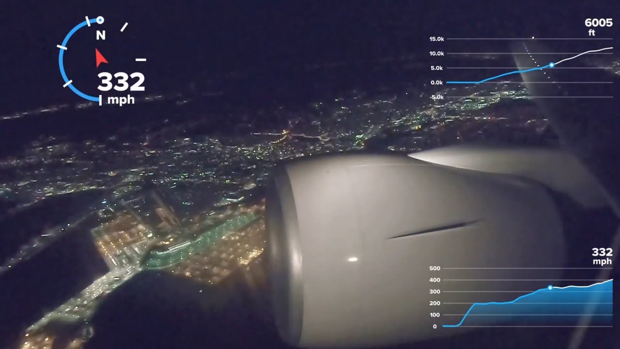[GoPro] Amazing 777 Takeoff with GPS Gauges - United Airlines - SFO Departure