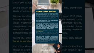 Surat Kuasa Khusus #hukum #lawyer #pengacara