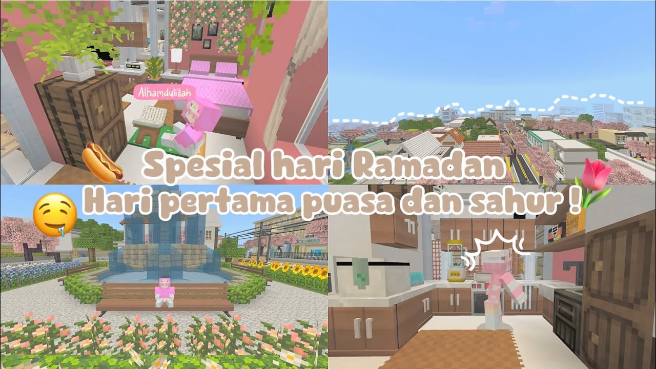 ﾐ🌙Hari pertama sahur dan puasa🧕🏻🌷 𖹭.ᐟDrama#minecraft#kawaiworld2023#kawaiworld#dramakawaiiworld 