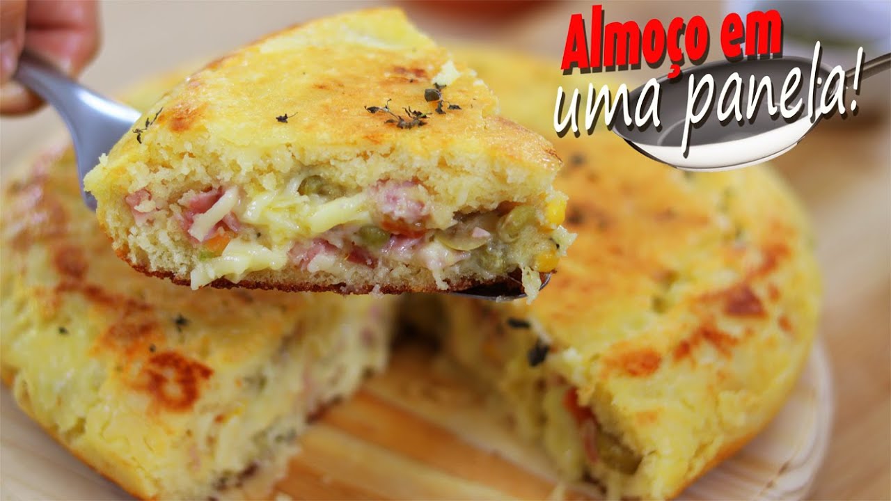 10 MINUTOS E ESTÁ PRONTA | ALMOÇO COMPLETO FÁCIL E RÁPIDO | TORTA DE FRIGIDEIRA - Dika da Naka