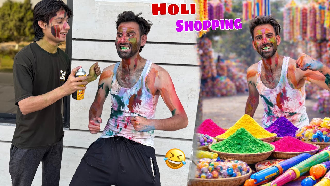 Holi Ki Shopping Kr Le or Javed Ko Kia Bna Dia 😂