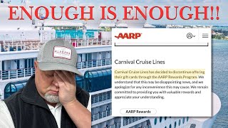 Carnival discontinues AARP Discounted Gift Cards | Is this the last straw?