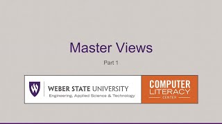 Master Views PowerPoint - Part 1
