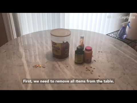 OT LESSON - CLEANING THE TABLE