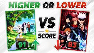 Information ⚖️ Guess The Highest Rated Anime! AniList Higher or Lower Quiz Update