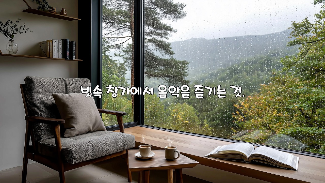 [Playlist] 창을 두드리는 빗소리와 북카페 피아노, 독서와 업무를 위한 음악 | Soft Piano for Reading & Work