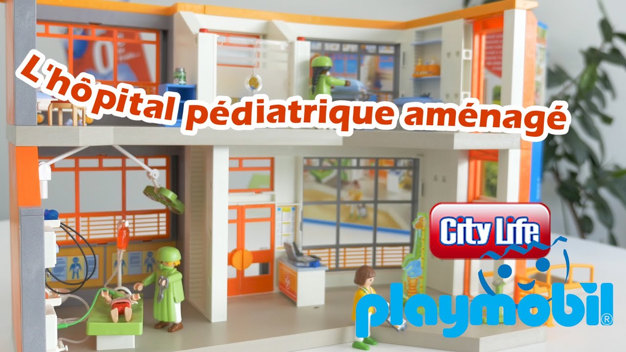 Playmobil L'hôpital pédiatrique aménagé (6657) - Construction de la gamme  City Life 