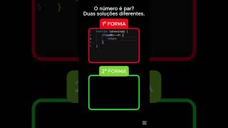 Como comparar se um número é par com javascript #javascript #coding #cursodejavascript #frontend