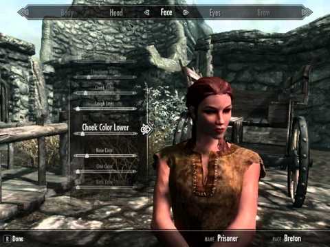 Skyrim Characters - Beautiful Female Breton creation - YouTube.