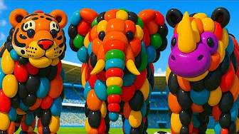 The mascot vibrato assistant elephant placed on the football field is popular, co-produced