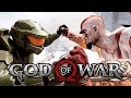 Gow3 kratos vs halo master chief fight scene  god of war mods
