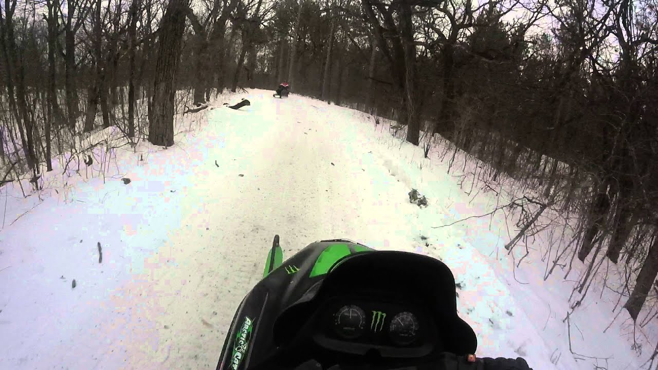 Snowmobile in the kettle marine forest part 4 YouTube